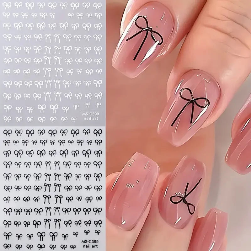 Mini Bowknot Nail Art Stickers for Creative Decoration - Smarsty