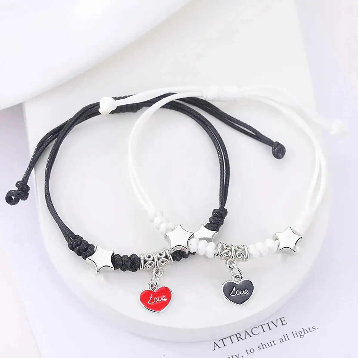 Luminous Beads Couple Bracelets Set for Matching Friends - Smarsty