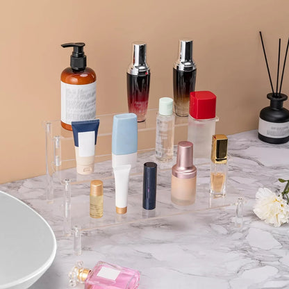 1pc,Multilayer acrylic transparent display rack, desk storage rack, suitable for cosmetics, perfume, dolls, nail polish shelf by Smarsty