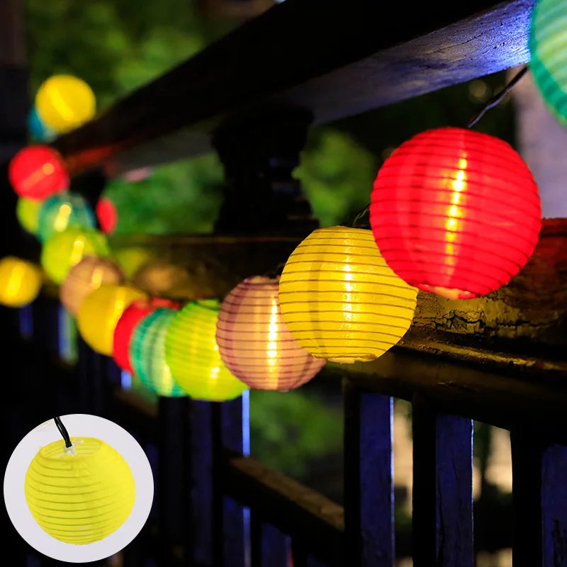 LED Solar Lantern String Lights for Outdoor Decor - Smarsty