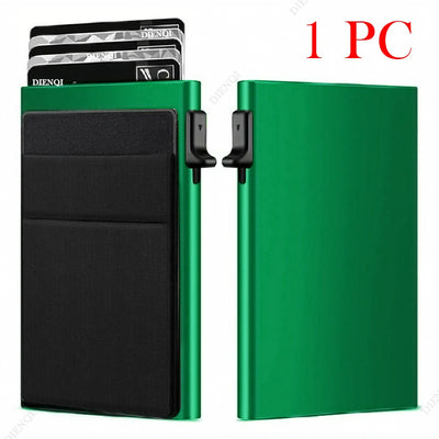 Rfid Credit Card Holder Men Thin Slim Mini Minimalist Wallets Luxury Metal Bank ID Cardholer Case Wallet for Men Carteras Choice - Smarsty