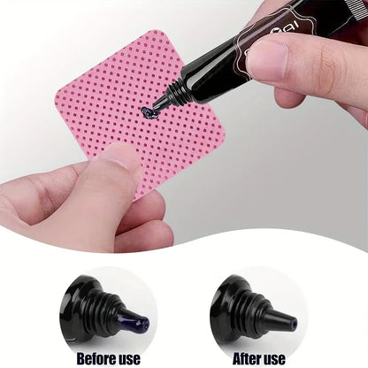 50 Pieces of Velvet-Free Nail Wipes, Super Absorbent Nail Wipes for Removing Gel Polishing, Extension Eyelashes and Nails (White Pink)