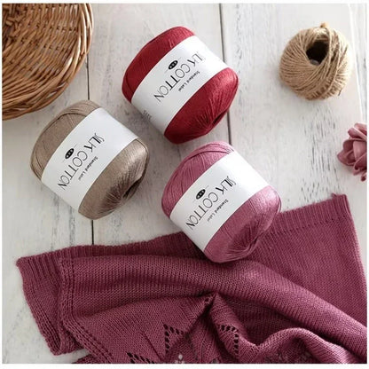 Silk Cotton Crochet Yarn for Soft Baby Knitting - Smarsty