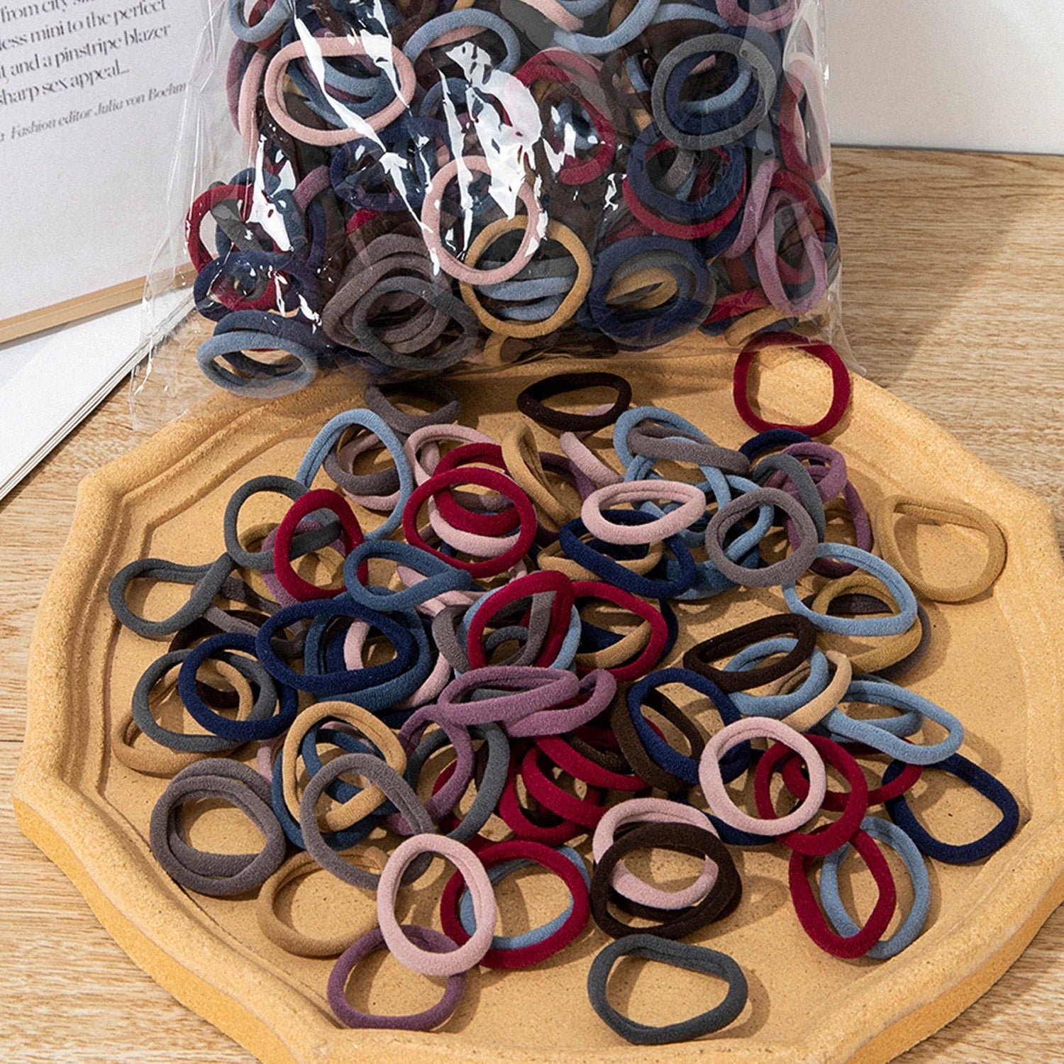 High Elastic Nylon Hair Bands 100 Pack Soft No Damage - Smarsty