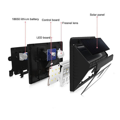 Solar Powered LED Motion Sensor Outdoor Wall Light - Smarsty