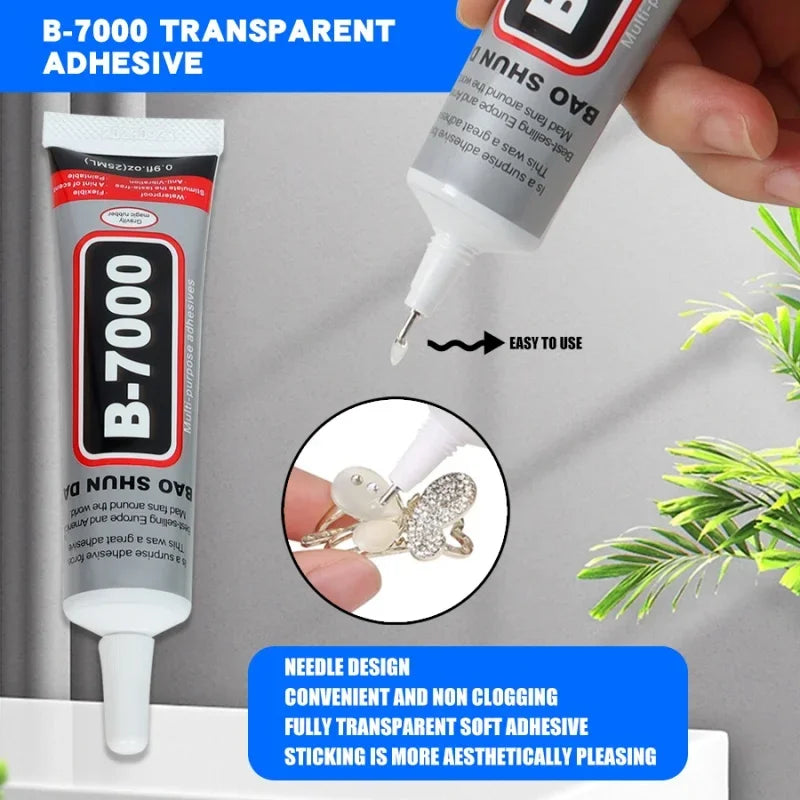 15/25/50/110ML Multi-Purpose Clear Strong Glue Adhesive Universal Phone Repair Glue DIY Jewelry Makings Repair Glue B7000 Glue - Smarsty