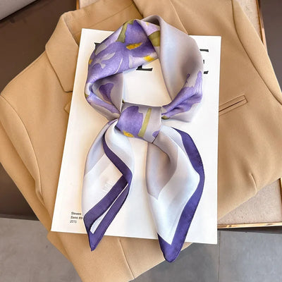 Luxury Women Silk Leopard Print Scarf Soft Satin Wrap - Smarsty