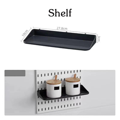 DIY Pegboard Accessories Kitchen Organization No Drill Hanging Shelf Storage Hooks Wall Organizer Crafts For Garage Room by Smarsty