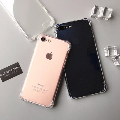 Smarsty Clear Soft TPU Case for iPhone Dropproof Protection -