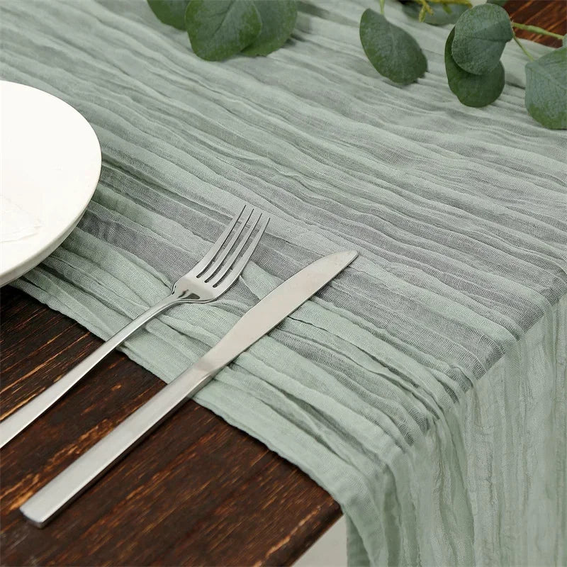 Gauze Table Runner for Rustic Beach Weddings - Smarsty