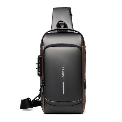 Anti Theft Chest Bag USB Charge Crossbody Sling Pack - Smarsty