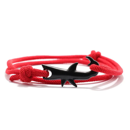 Men’s Adjustable Shark Bracelet Double Layer Rope Strand - Smarsty