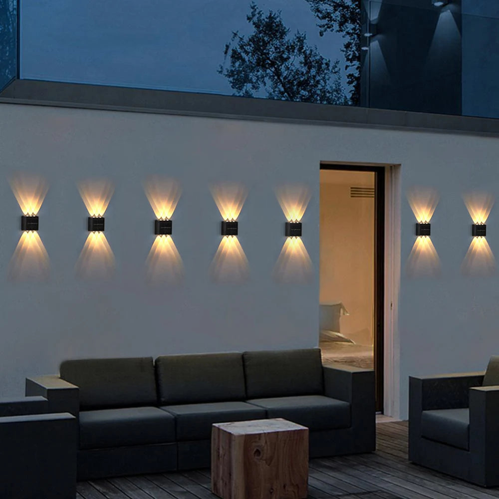 Solar LED Wall Lamp for Outdoor Garden Lighting - Smarsty