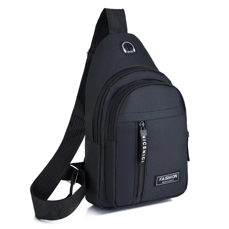 Waterproof Oxford Chest Bag For Men Korean Style Messenger - Smarsty