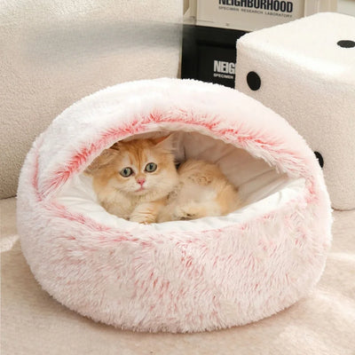 Cozy Plush Cat Bed for Warm Comfortable Sleep - Smarsty