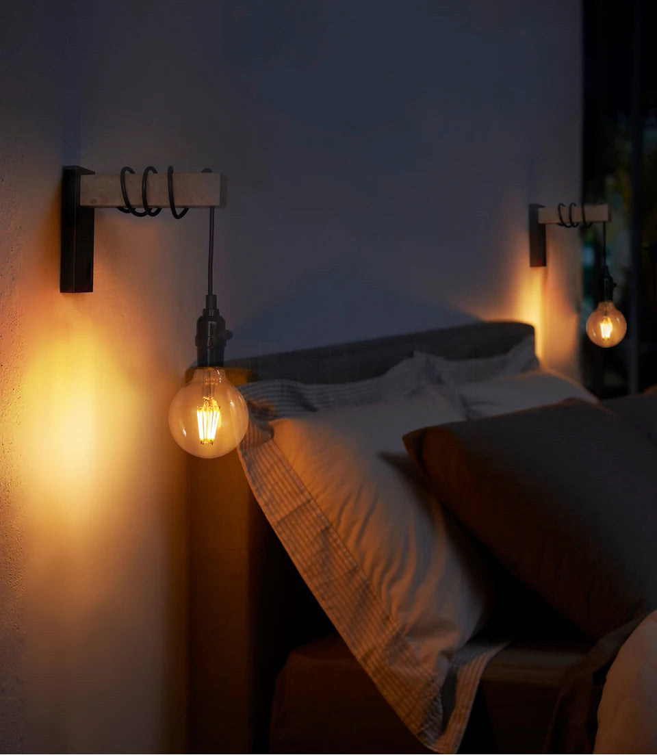 Retro Wood LED Wall Lamp for Stylish Home Decor - Smarsty