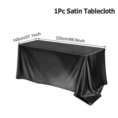 Satin Rectangle Tablecloth for Elegant Wedding Decor - Smarsty