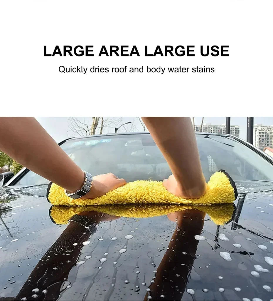 Premium Car Microfiber Towels Double Layer Drying Cloths - Smarsty