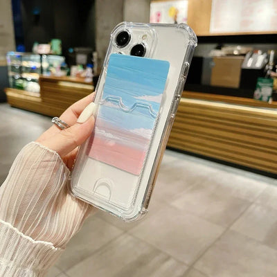 Transparent Card Holder Case For iPhone Wallet Shockproof - Smarsty
