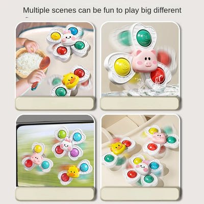 Baby Sucker Spinning Toys Children Bath Montessori Education Rotating 3 Years Bathroom Toys for Toddler Infant Toys for Baby - Smarsty