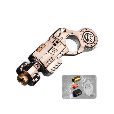 Shell-Ejecting Alloy Toy Pistol Set Stress Relief Fidget Sensory Toy Mini Finger Spinning Top EDC Desk Gadget Gift for Teen Boys - Smarsty