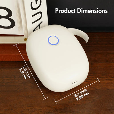 Mini Portable Wireless Inkless Thermal Printer Bluetooth Pocket Label Maker Home Study with 1roll Stickable Label Paper