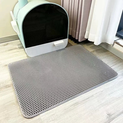 Large Cat Litter Mat Waterproof Double Layer Non Slip Litter Box Tray Pad Washable Durable Pet Toilet Training Mat - Smarsty