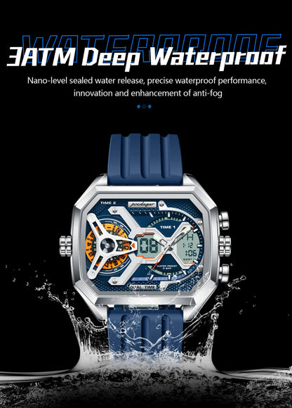 Luxury Men’s Luminous Quartz Watch with LED Calendar - Smarsty