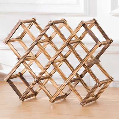 3/10 Bottles Wooden Wine Rack Wine Holders Kitchen Assembled Display Stand Organizer Storage Bar Wine Cabinet Wine Bottle Rack by Smarsty