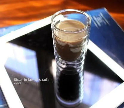 Heat Resistant Double Wall Glass Coffee Mug - Smarsty