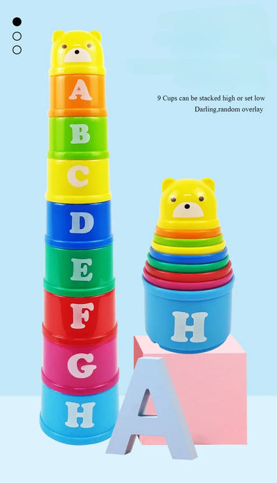 Kid Brain Response Battle Fold Cup Hand Speed Competition Fold Cup Baby Stack Game Early Education Puzzle Train Board Games Toy - Smarsty