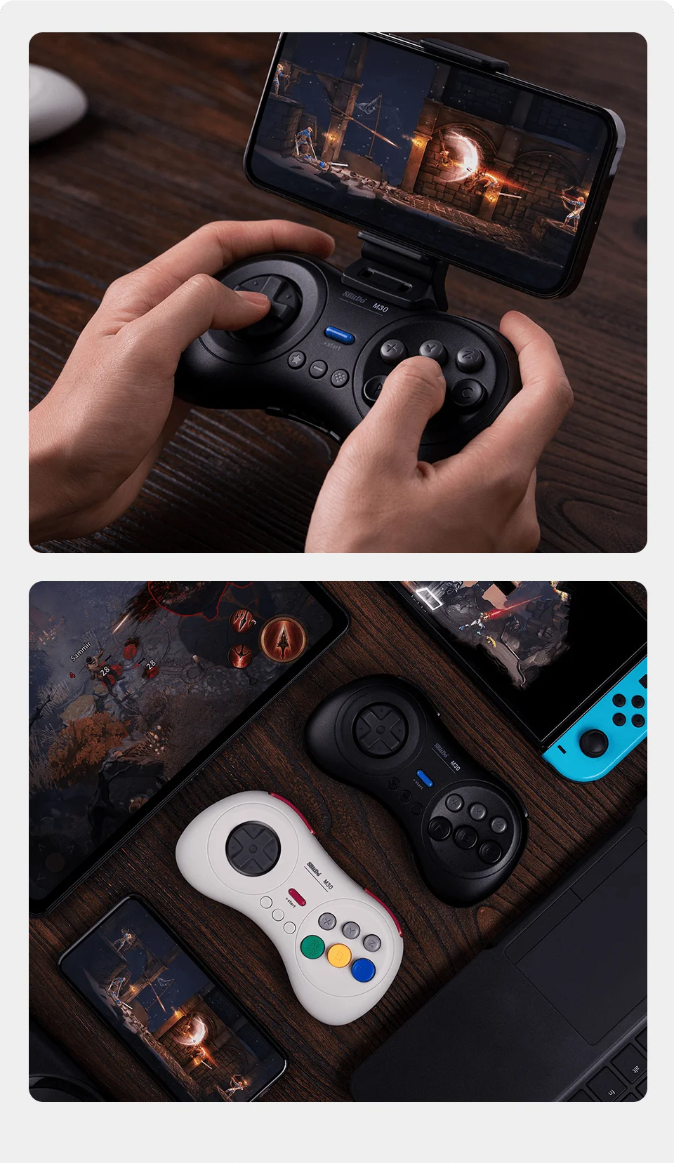 8Bitdo M30 Wireless Gamepad for Sega Genesis Mini - Smarsty