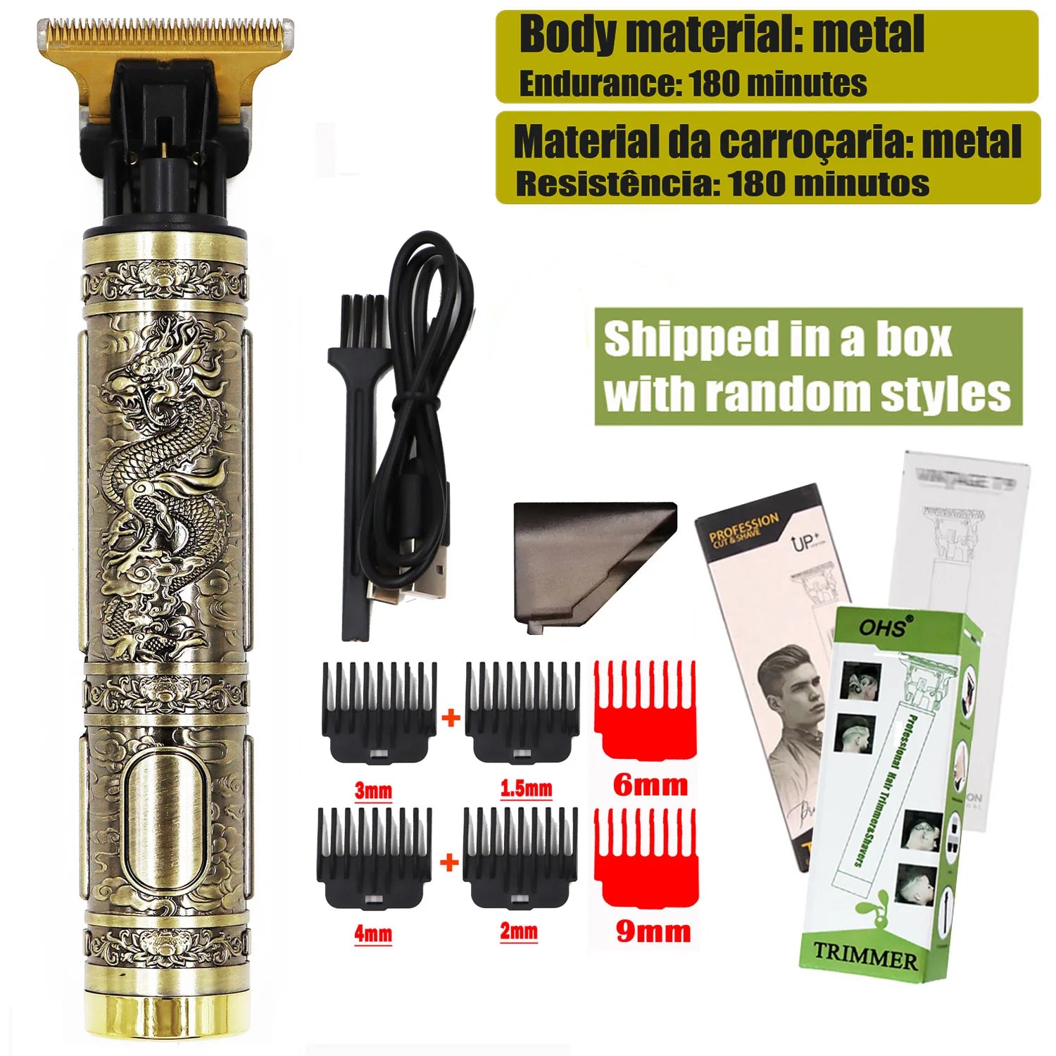 T9 Hair Clipper Repair Beard Shaving Body Hair Trimmer Clippers Electric Machine Men Haircut Machine 0mm Barber Shaver - Smarsty