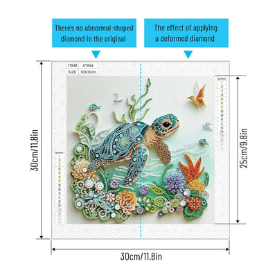 DIY Turtle and Flower 5D Diamond Art Kit for Beginners - Smarsty