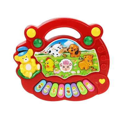 Kids Cartoon Piano Keyboard Game with Animal Sounds Flashing Light Music Baby Instrument Music Toys Educational Toys Kids Gifts by Smarsty