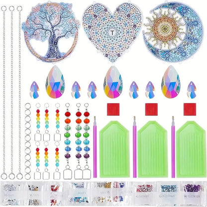 Acrylic Double-Sided Crystal Diamond Painting Wind Chimes - Smarsty