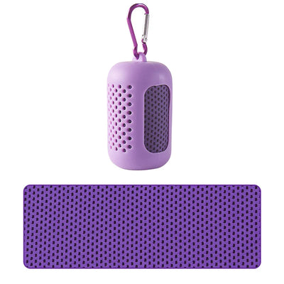 Portable Circular Silicone Wrapped Cold Towel Cooling Towel Quick Drying Polyester Fiber Towels Beach Accessories Sport Fitness - Smarsty