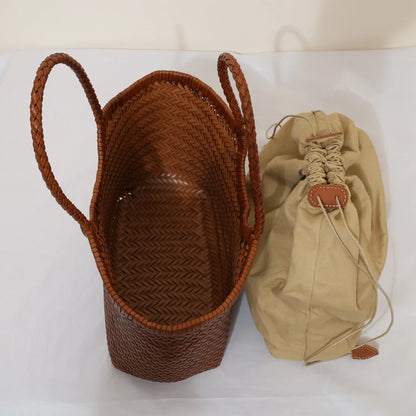 Genuine Leather Tote Bag For Women With Crossbody Strap - Smarsty