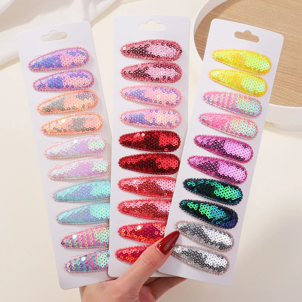 10 Pcs Cotton Alloy Hair Clips for Kids - Smarsty