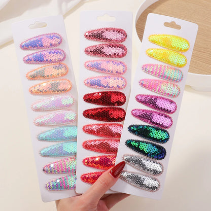 10 Pcs Cotton Alloy Hair Clips for Kids - Smarsty
