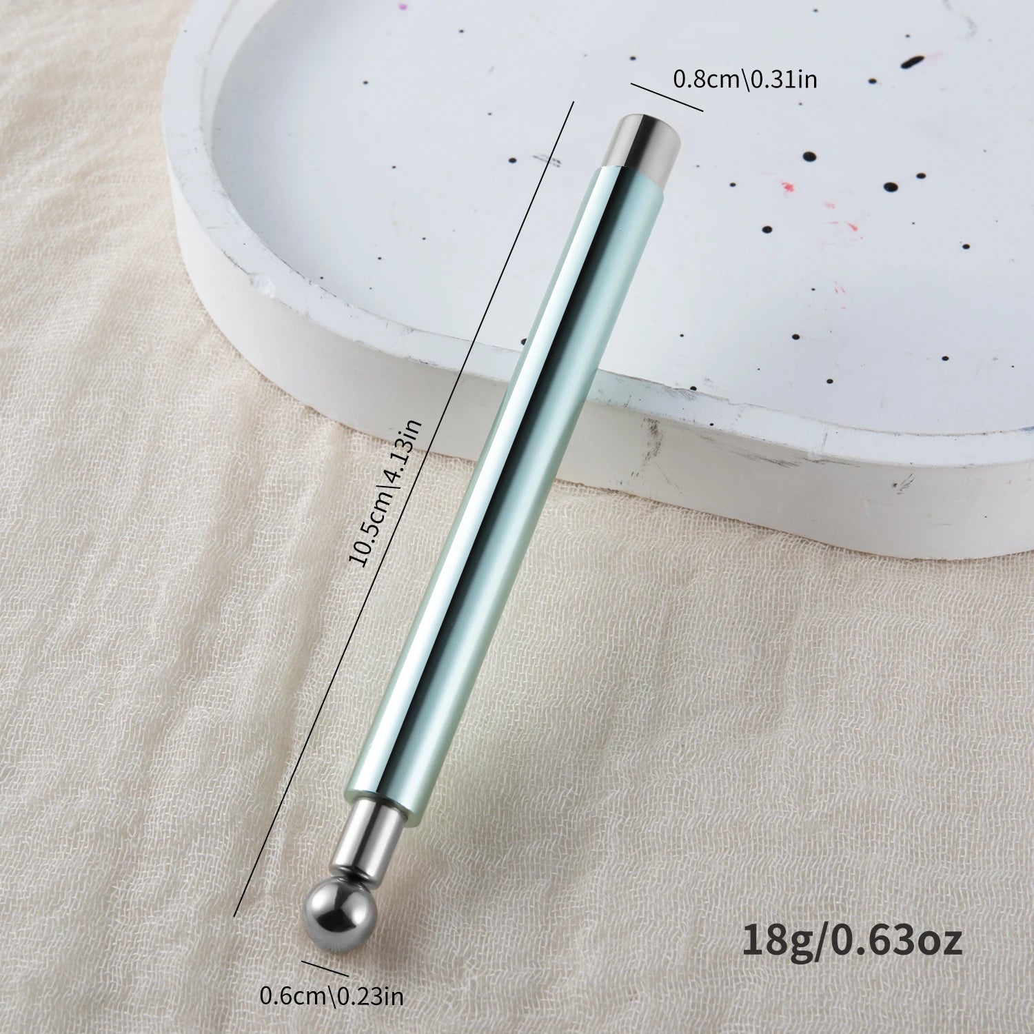 Cat Eye Nail Art Magnetic Tool Cylindrical Stick with Ball Magnet Manicure Accessory for Glass Bead Effects Fits UV Gel Polish - Smarsty