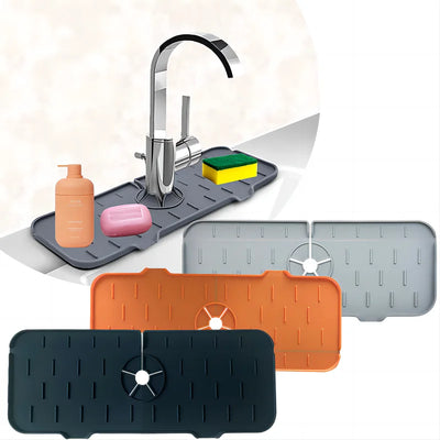 Kitchen Gadgets Silicone Faucet Absorbent Pad Shelf Sink Splash Catcher Countertop Protective Mat Bathroom Drain Mat Acceesories by Smarsty
