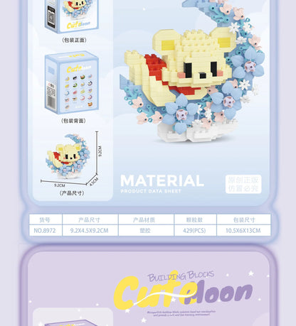 Mini Dog Cat panda raccoon Cute Pet Small Building Block Model Series Ornaments Children's Toy Christmas Birthday Gifts for Kids by Smarsty