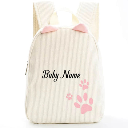 Custom Name Toddler Backpack Cartoon Bear Large Capacity - Smarsty