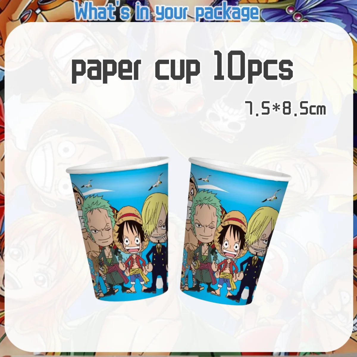 One Piece Birthday Party Disposable Tableware Set - Smarsty