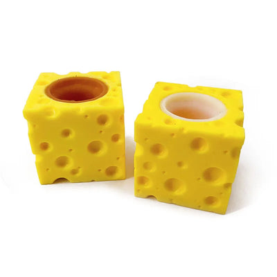 Stress-relieving Pet Cheese Mouse Cheese Pinch Fun Stress Ball Vent Squirrel Cup Prank Toy Fidget Toys - Smarsty