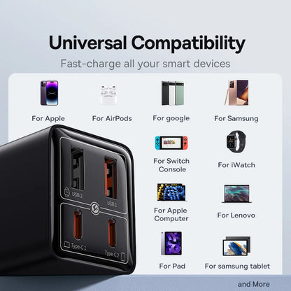 65W GaN USB C Charger With PD QC TravelReadyUltraCompact - Smarsty