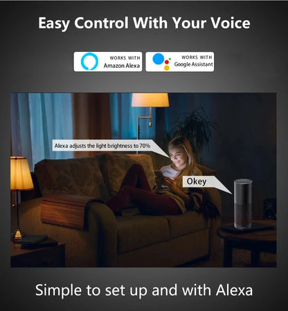 Tuya Smart E27 LED Bulb with RGB Colors and Remote Control - Smarsty