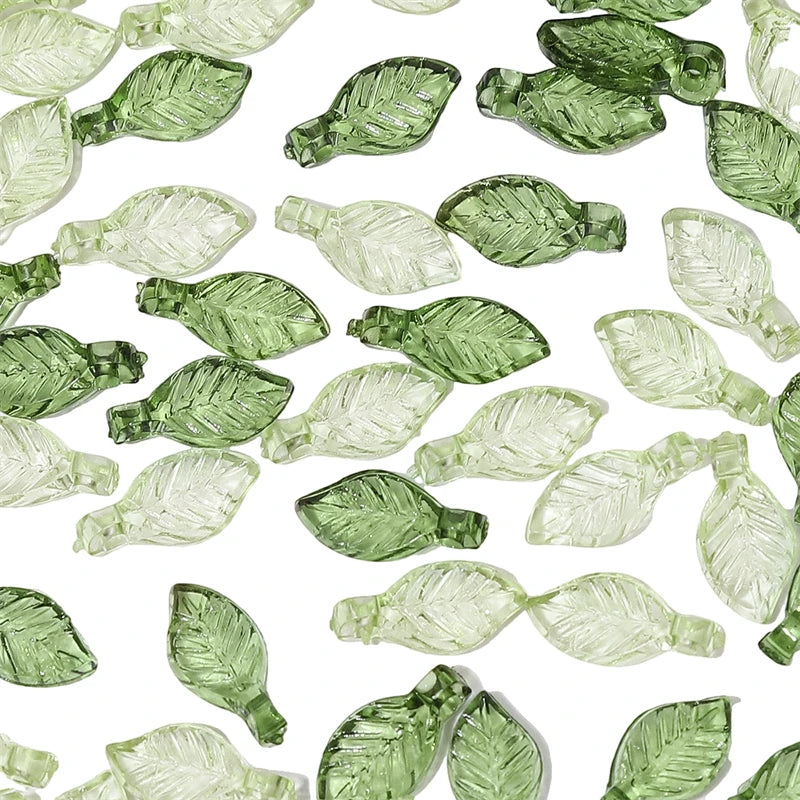 Acrylic Tree Leaf Beads For Handmade DIY Jewelry Set - Smarsty
