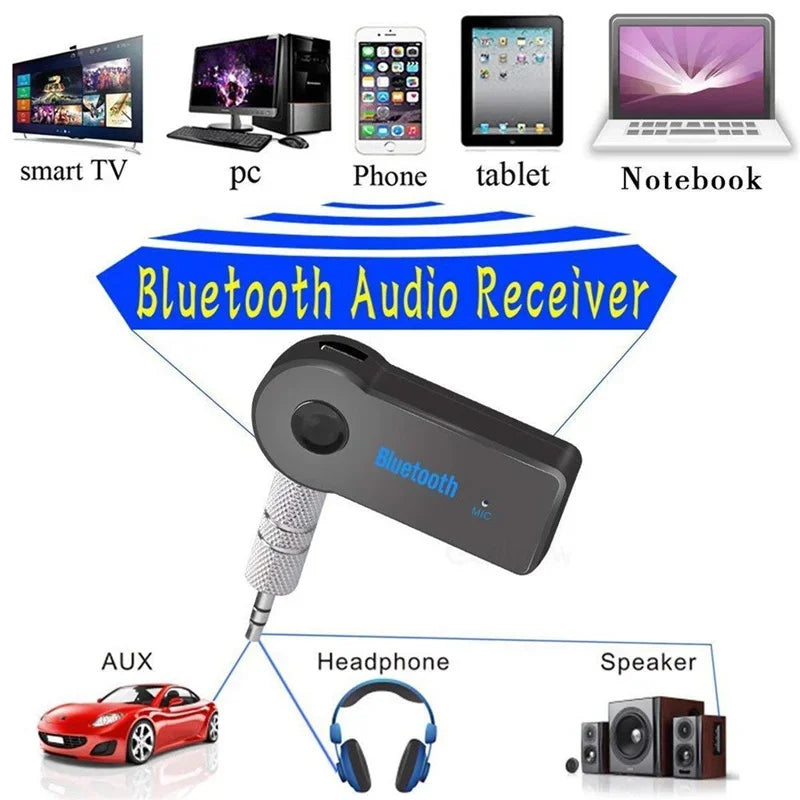 2 in 1 wireless Bluetooth 5.0 receiver 3.5mm jack for car music audio aux A2DP headphone transmitter adapter reciever handsfree - Smarsty